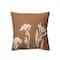 Hello Honey® Brown & Natural Linen Floral Image Printed Pillow Cover